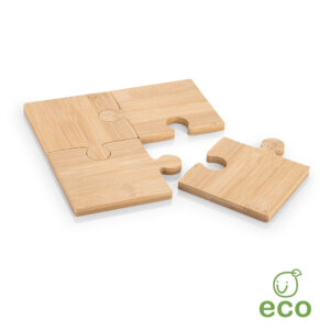 Tabla Portavasos Bambú Puzle