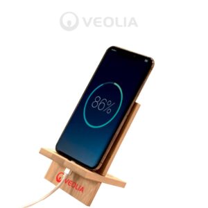 Soporte en bambú para móviles